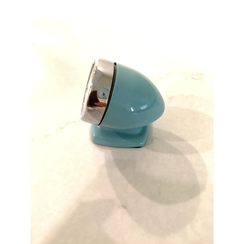Manual Kitchen Timer Savor the Day MCM Style Turquoise & Chrome 3in Works Well